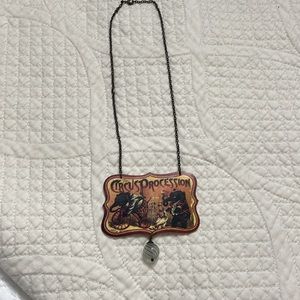 whimsical vintage retro circus procession necklace very unique piece